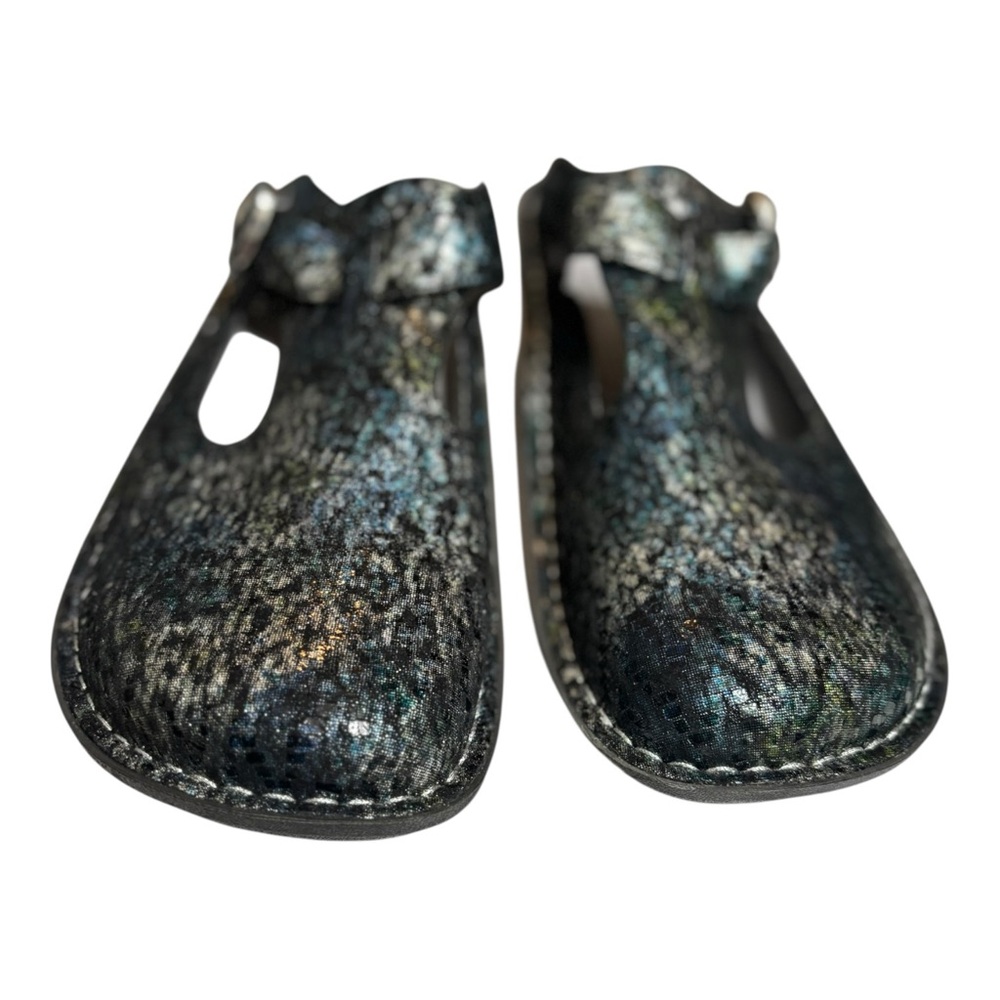 Alegria Classic Clogs Multicolor Leather Slip-On with Buckle Womens Size 9.5 - Picture 3 of 15